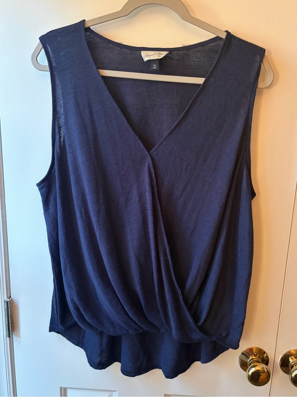 Universal Thread Navy Sleeveless Wrap-Front Camisole